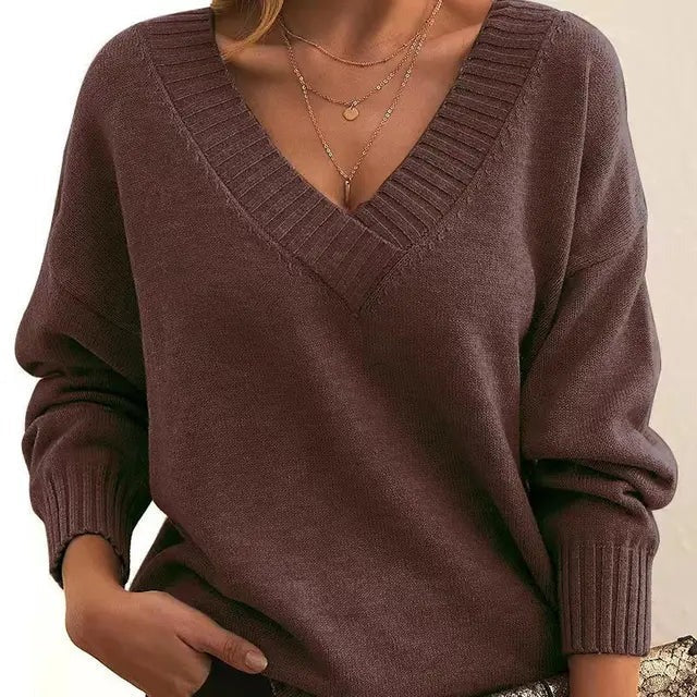 Céliane | Pull Femme Col V Manches Longues — vue 12