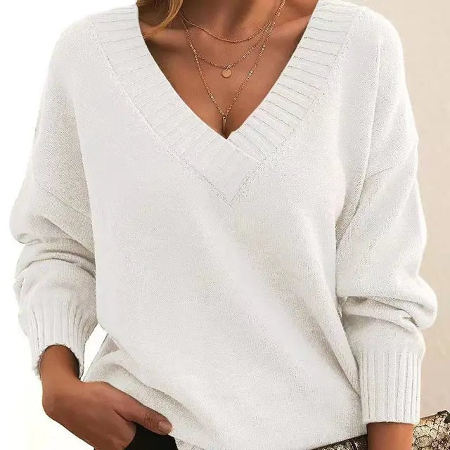Céliane | Pull Femme Col V Manches Longues — vue 2