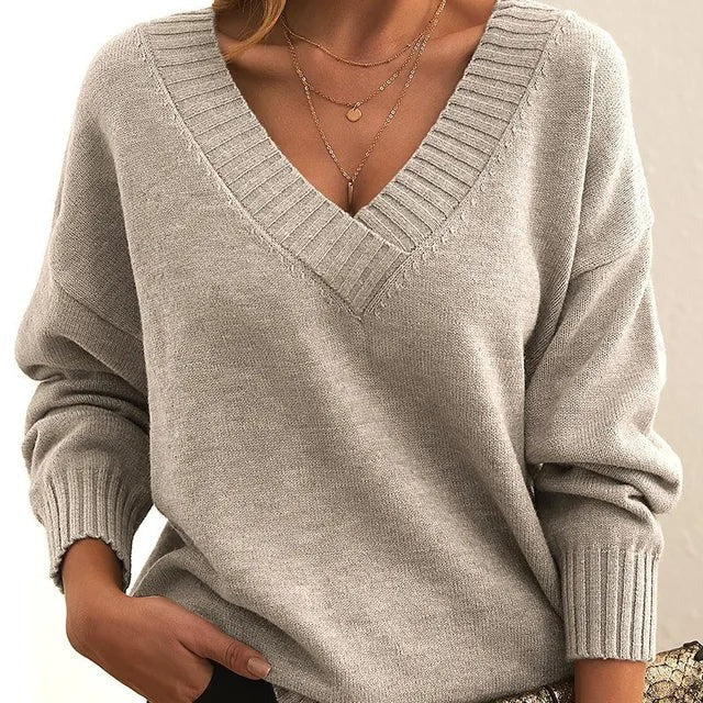 Céliane | Pull Femme Col V Manches Longues — vue 6