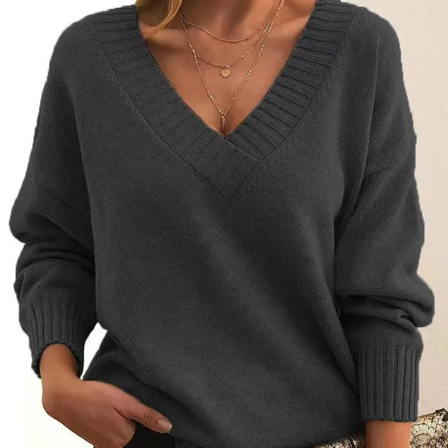 Céliane | Pull Femme Col V Manches Longues — vue 8