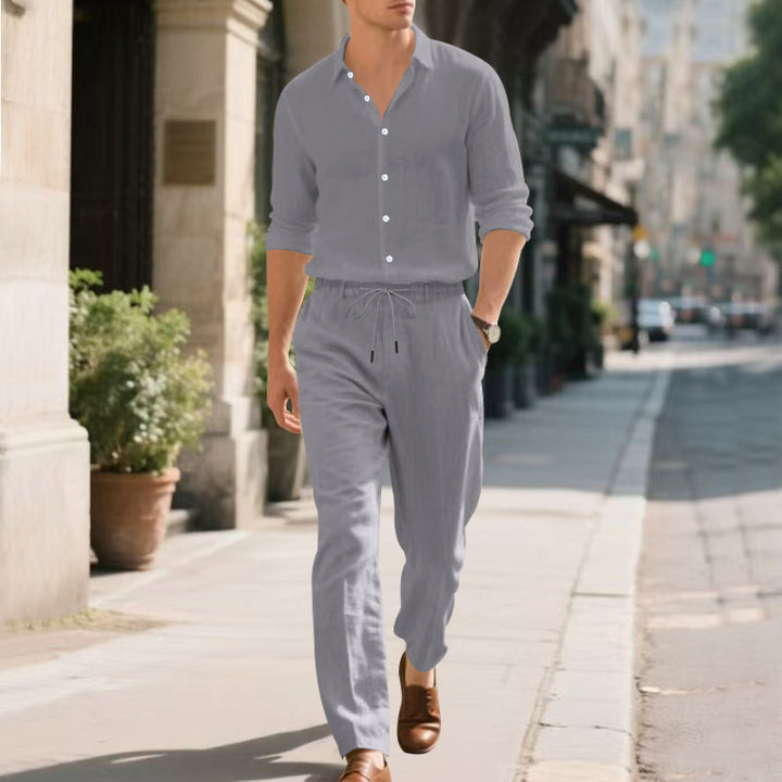 Calvhore | Homme Pantalon Chino Lin Décontracté - White - Image 10
