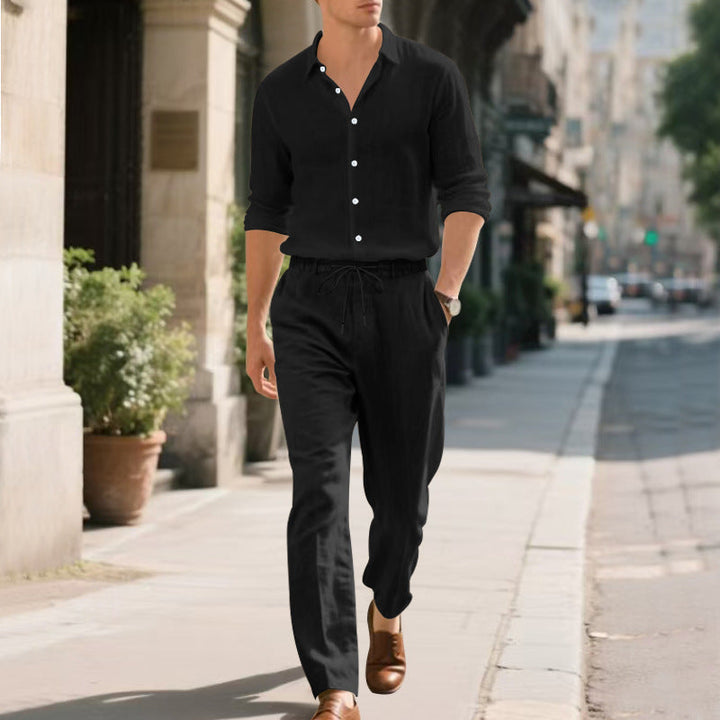 Calvhore | Homme Pantalon Chino Lin Décontracté - White - Image 2