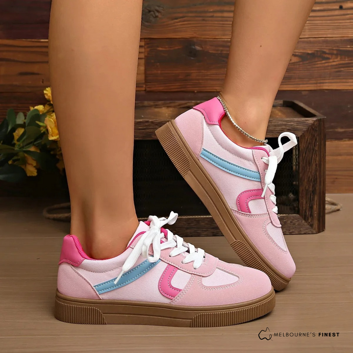 Calvène | Basket Femme Semelle Gomme Style Rétro - Navy - Image 2