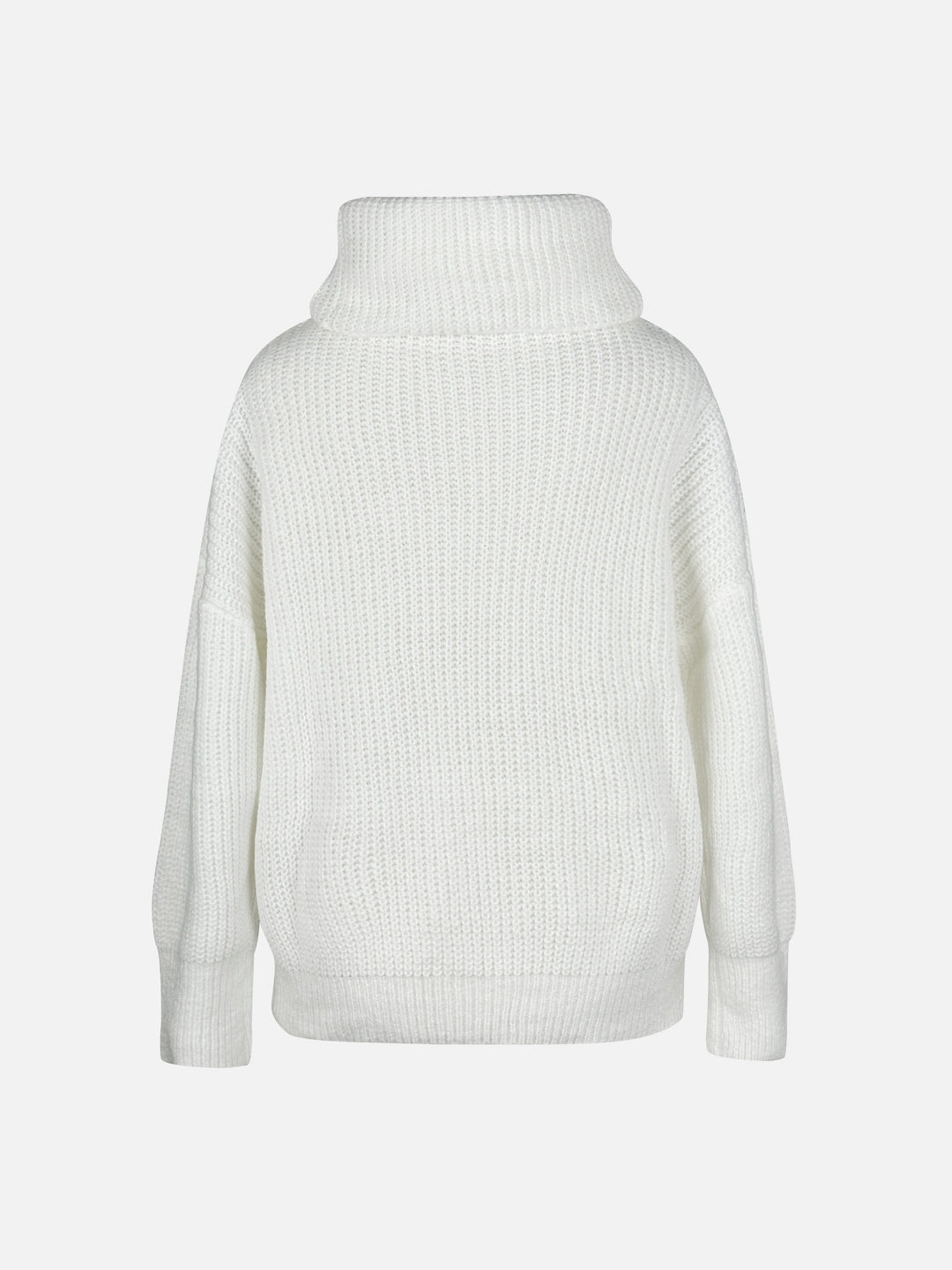 Calvène | Pull Femme Col Bénitier Côtelé Boutons - White - Image 6