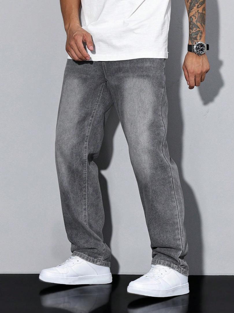 Calvord | Homme Jean Large Délavé Coupe Droite - Image 10