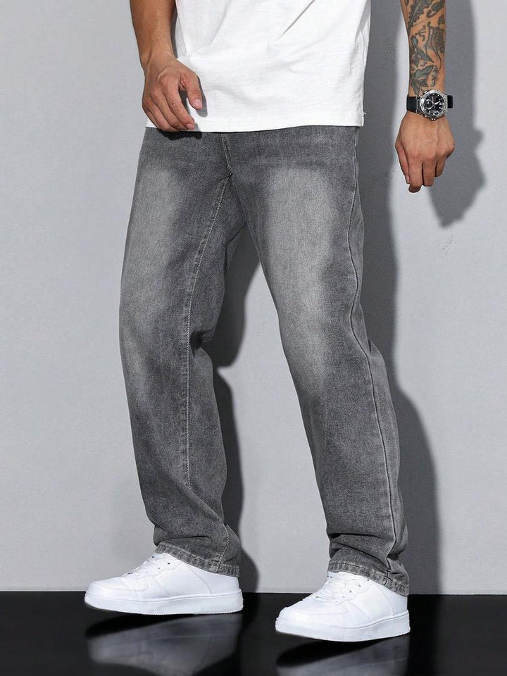 Calvord | Homme Jean Large Délavé Coupe Droite - Image 10