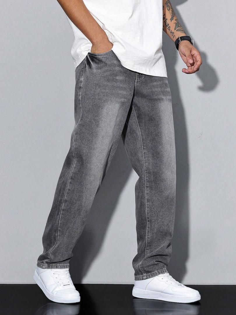 Calvord | Homme Jean Large Délavé Coupe Droite - Image 11