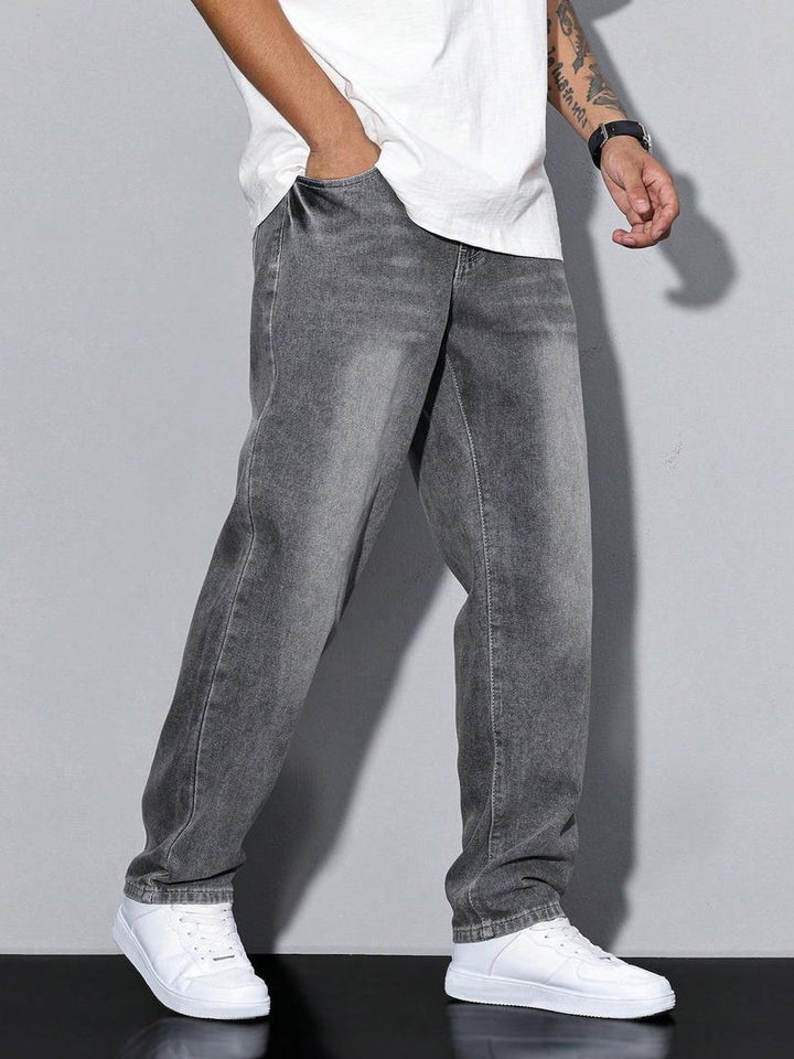 Calvord | Homme Jean Large Délavé Coupe Droite - Image 11