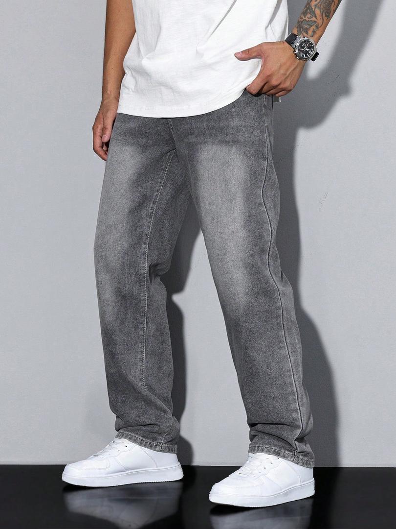 Calvord | Homme Jean Large Délavé Coupe Droite - Image 12