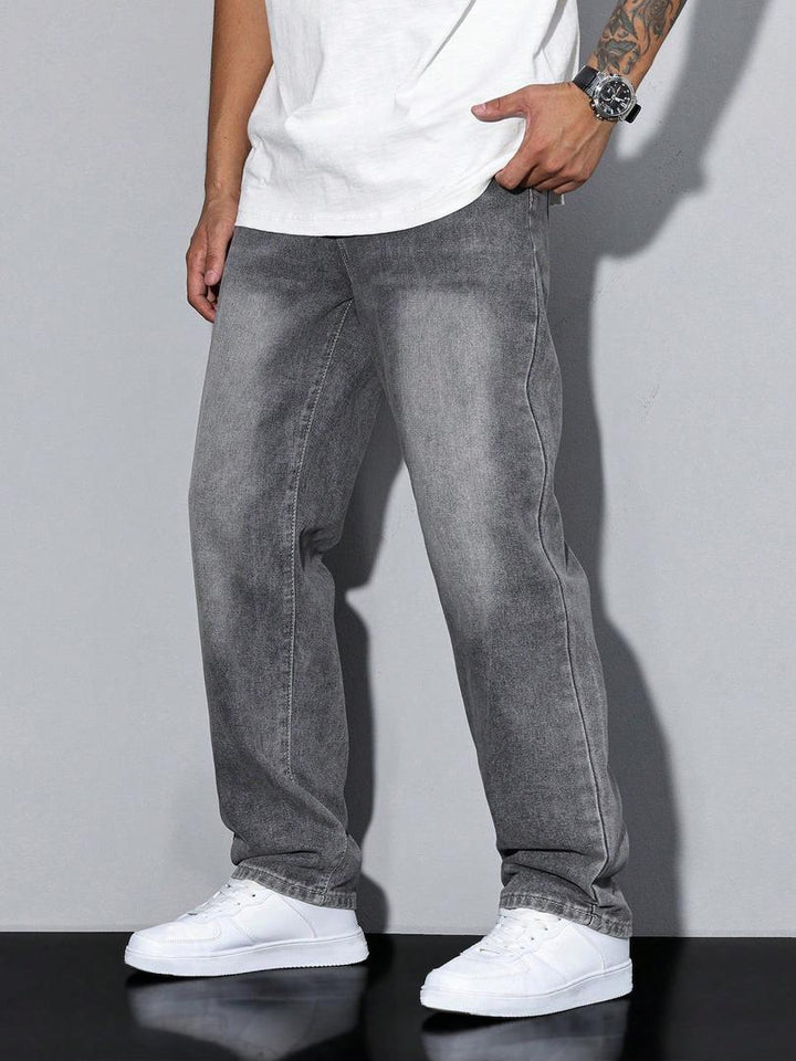 Calvord | Homme Jean Large Délavé Coupe Droite - Image 12