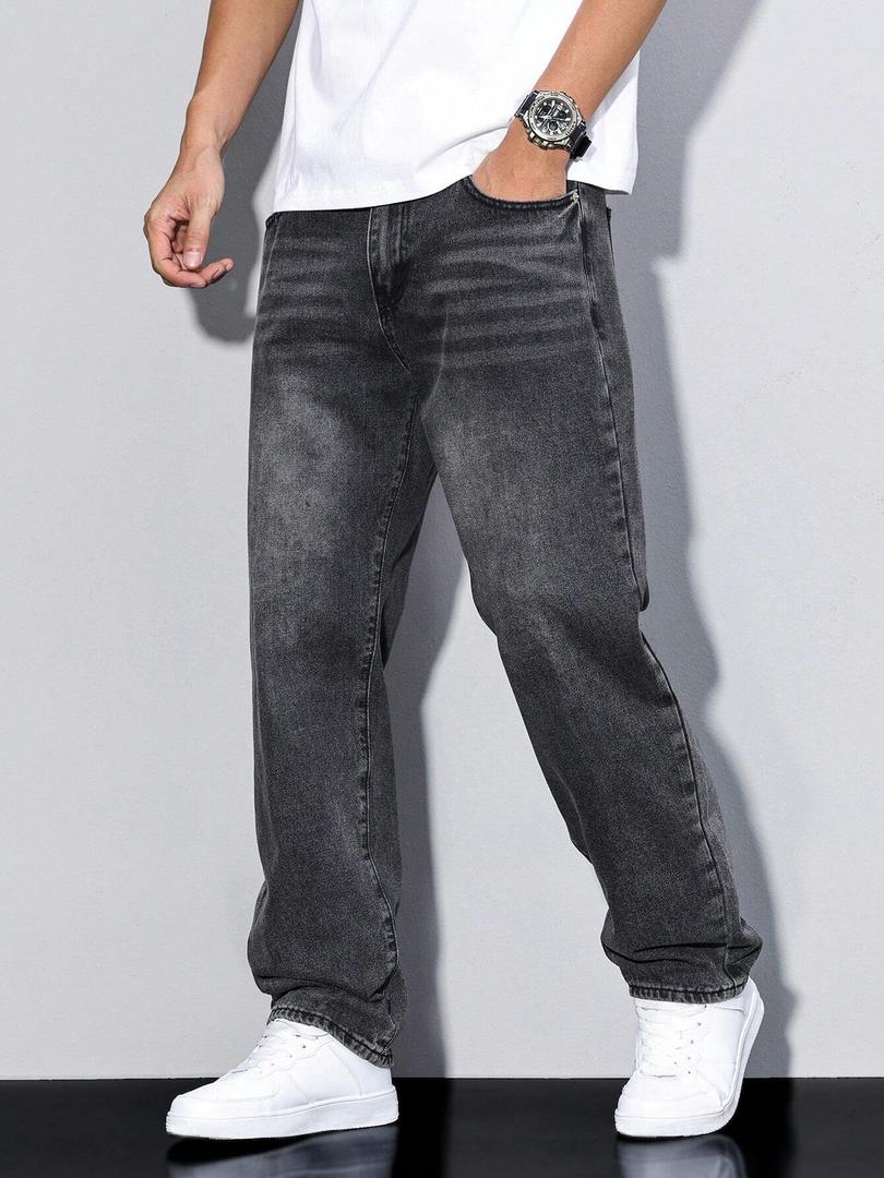 Calvord | Homme Jean Large Délavé Coupe Droite - Image 13