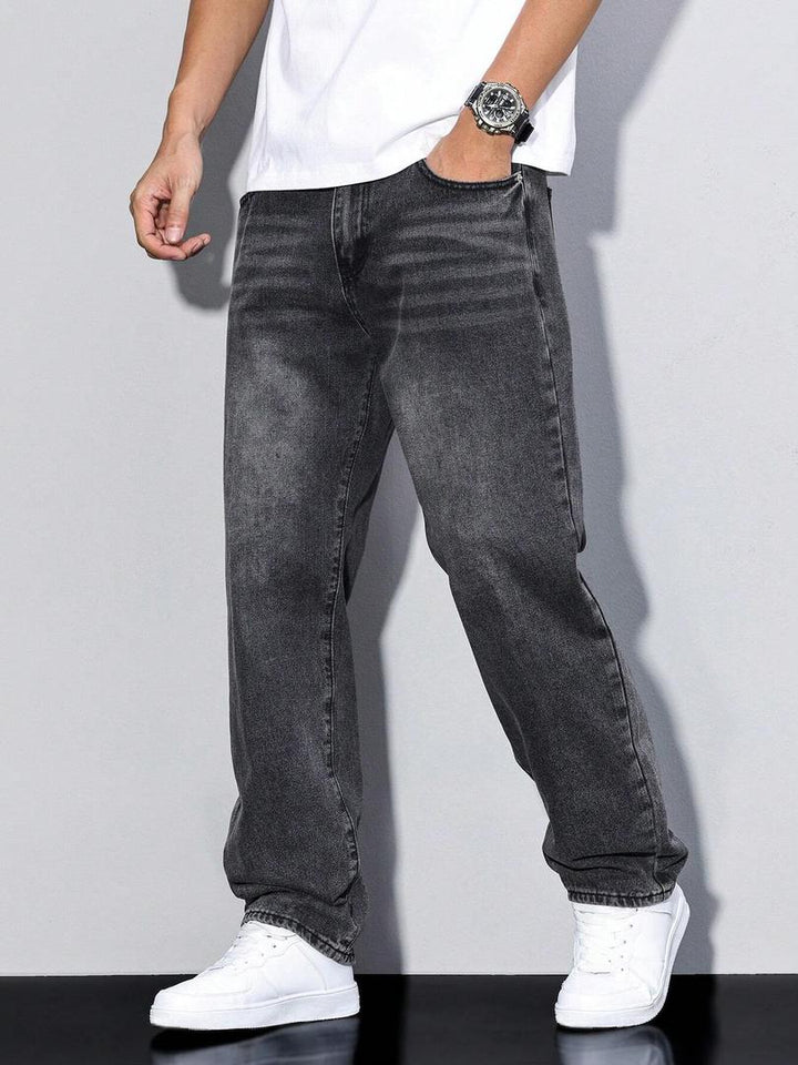 Calvord | Homme Jean Large Délavé Coupe Droite - Image 13