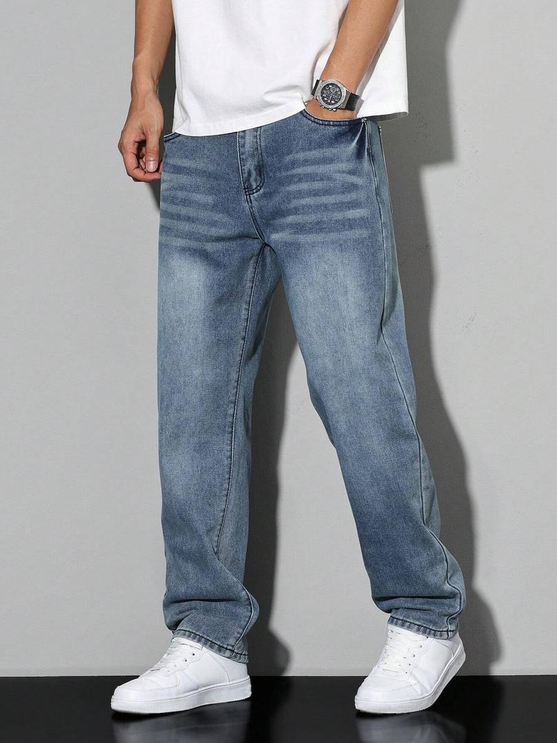 Calvord | Homme Jean Large Délavé Coupe Droite - Image 17