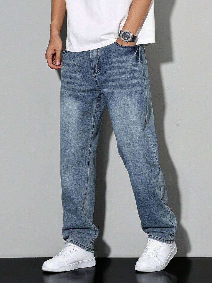 Calvord | Homme Jean Large Délavé Coupe Droite - Image 17