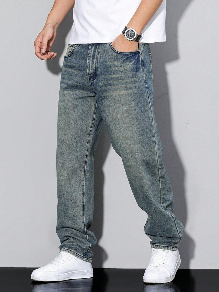 Calvord | Homme Jean Large Délavé Coupe Droite - Image 19