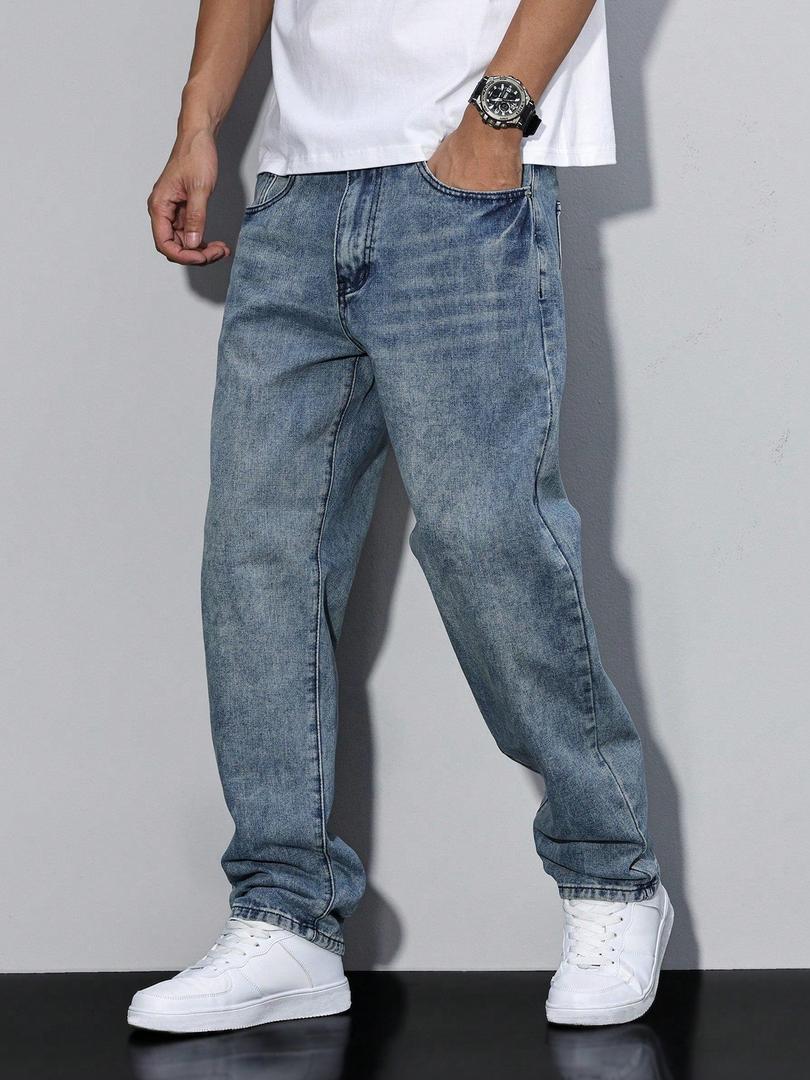 Calvord | Homme Jean Large Délavé Coupe Droite - Image 2