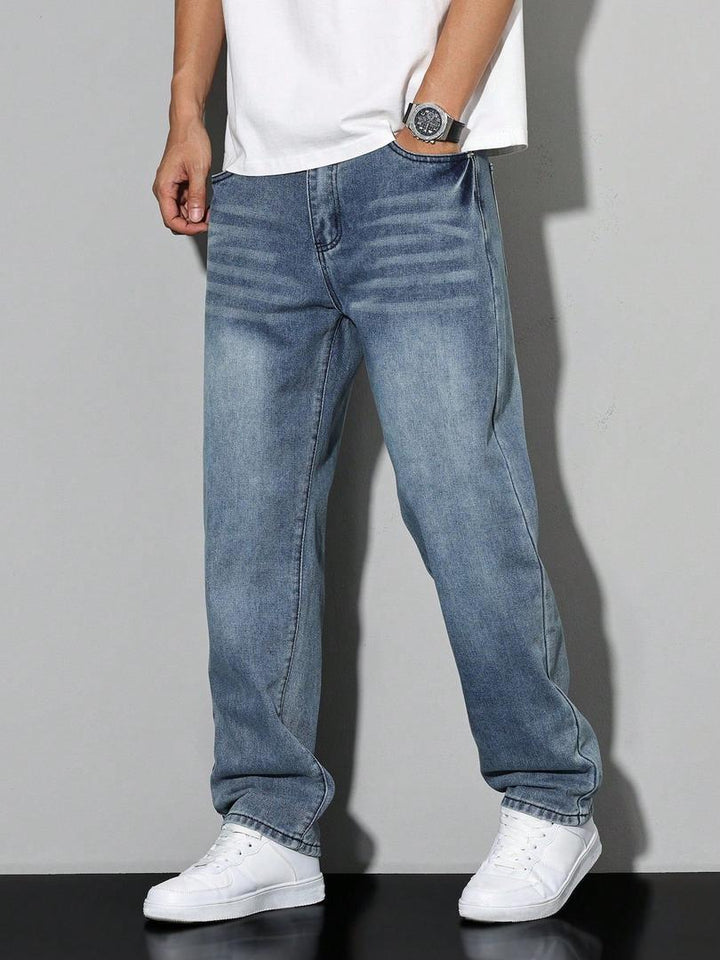 Calvord | Homme Jean Large Délavé Coupe Droite - Image 5