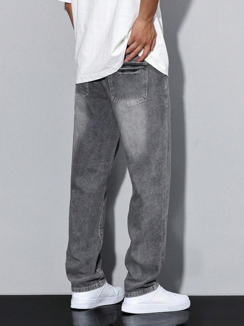 Calvord | Homme Jean Large Délavé Coupe Droite - Image 9