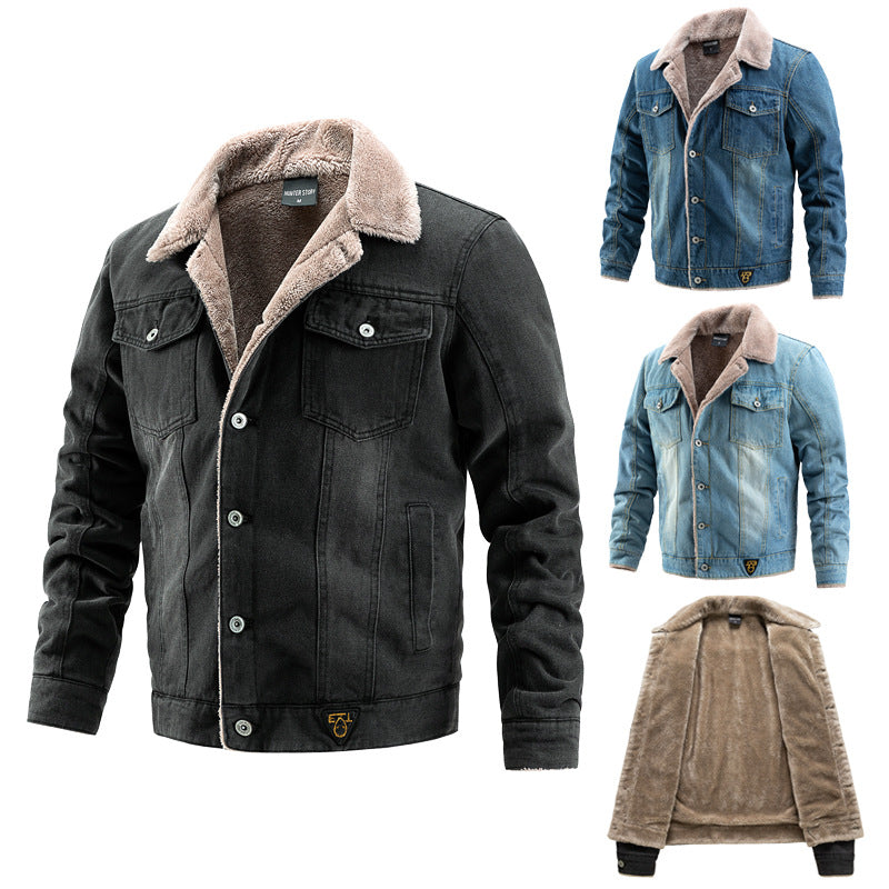Calvord | Homme Veste Jean Doublée Sherpa - Image 1