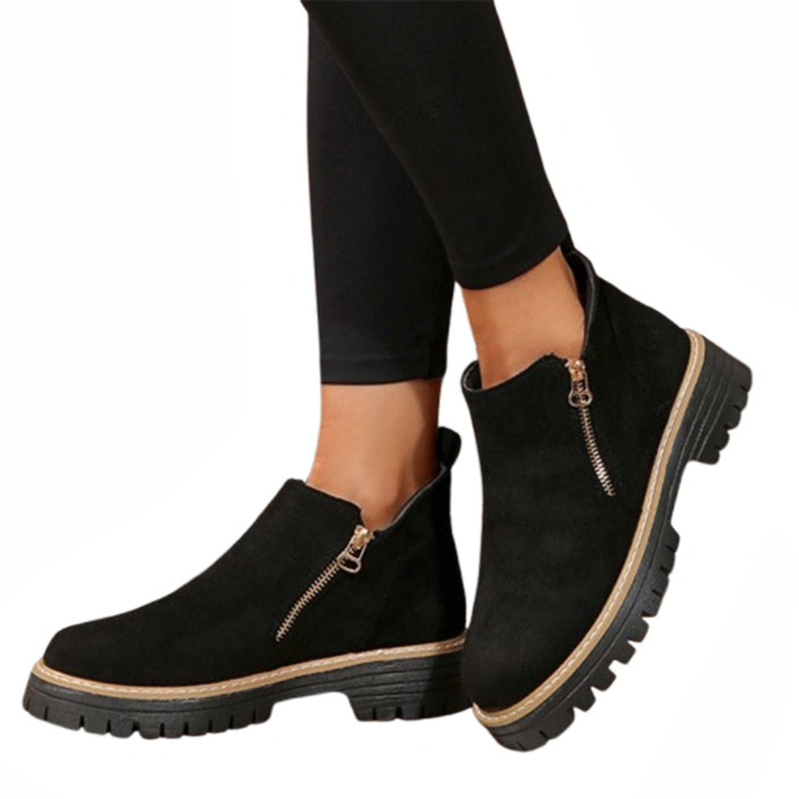 Célavine | Femme Bottines Plateforme Zip Latéral - Black - Image 1