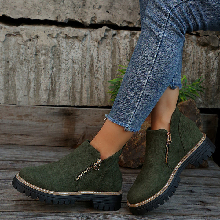 Célavine | Femme Bottines Plateforme Zip Latéral - Black - Image 13