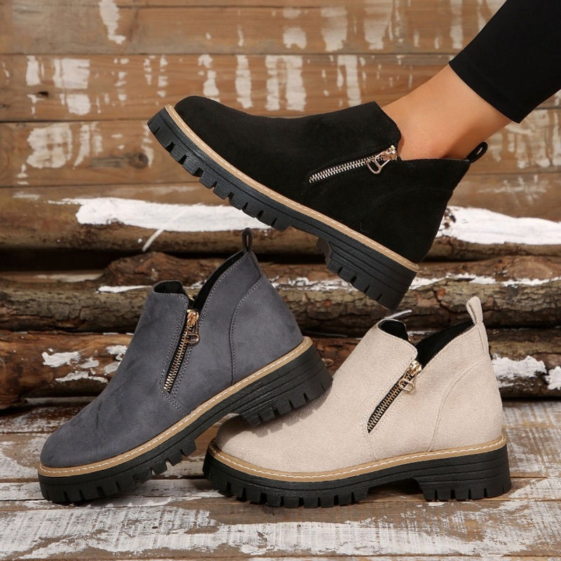 Célavine | Femme Bottines Plateforme Zip Latéral - Black - Image 2