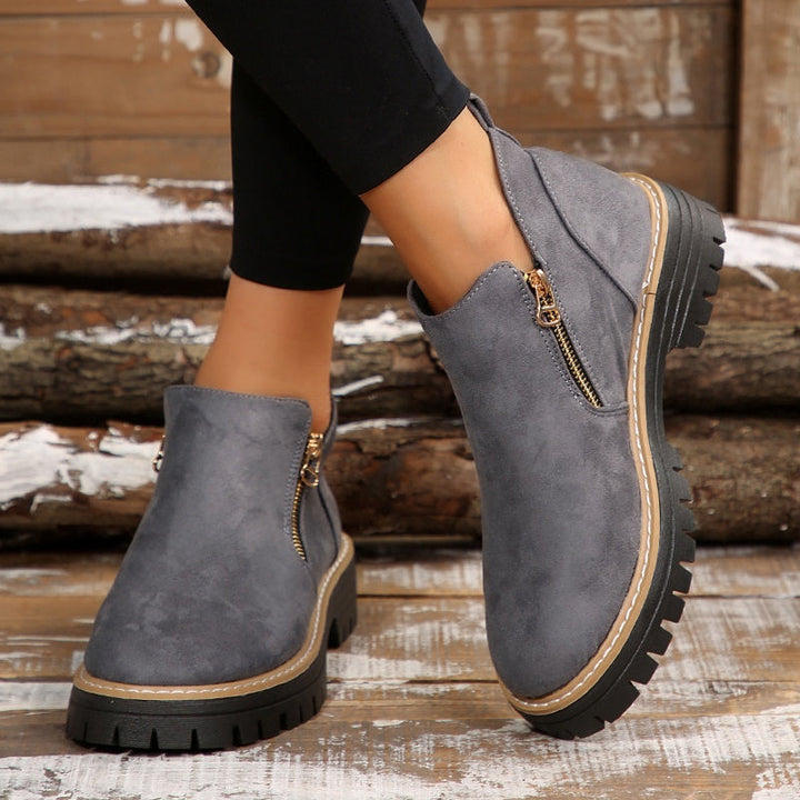 Célavine | Femme Bottines Plateforme Zip Latéral - Black - Image 3