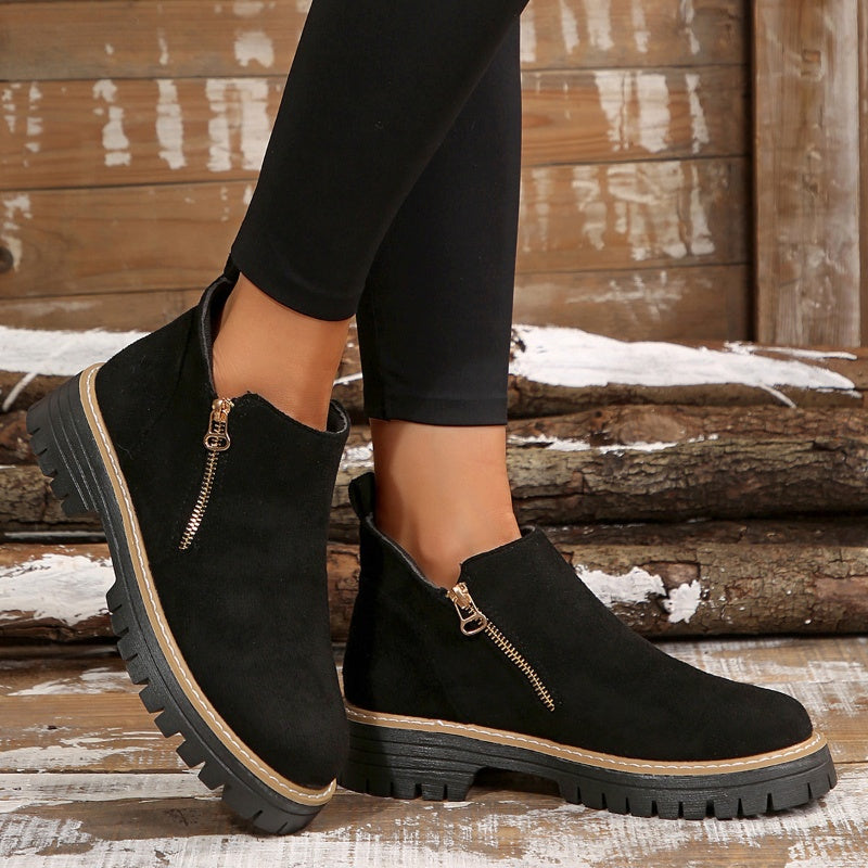 Célavine | Femme Bottines Plateforme Zip Latéral - Black - Image 5