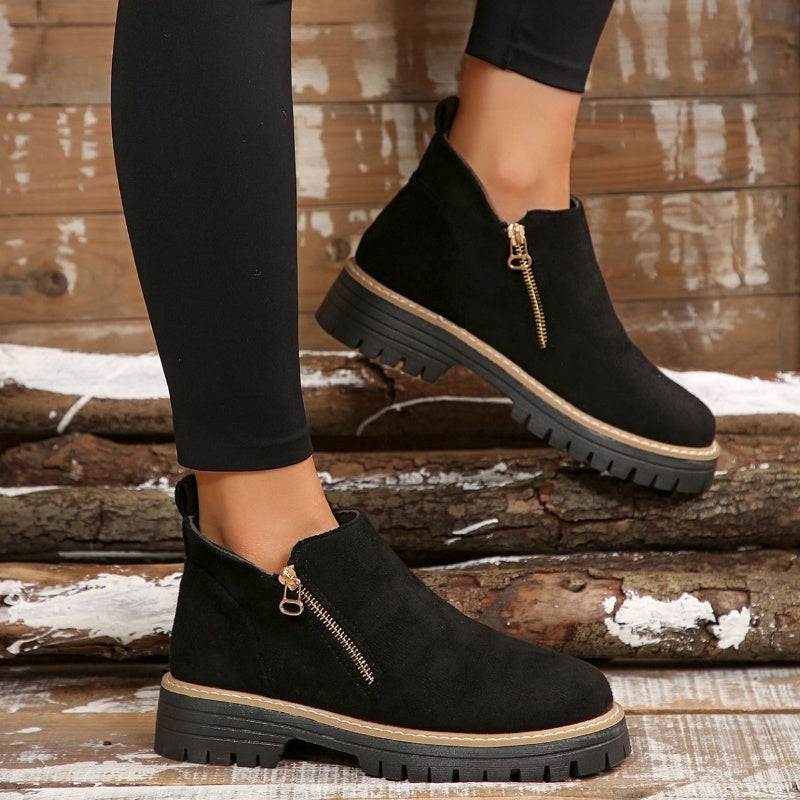 Célavine | Femme Bottines Plateforme Zip Latéral - Black - Image 6