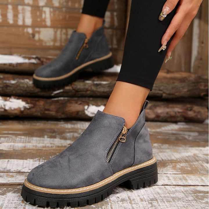 Célavine | Femme Bottines Plateforme Zip Latéral - Black - Image 7