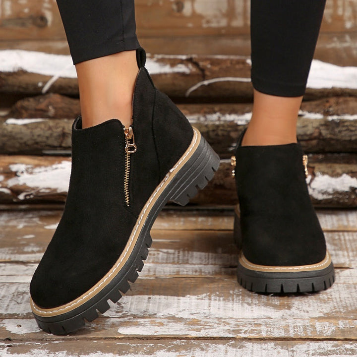 Célavine | Femme Bottines Plateforme Zip Latéral - Black - Image 8
