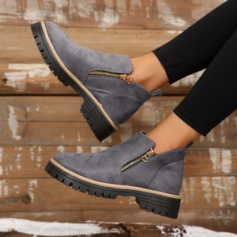 Célavine | Femme Bottines Plateforme Zip Latéral - Black - Image 9