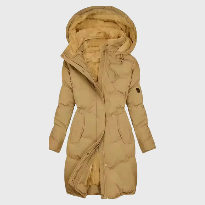 Célavorne | Femme Manteau Matelassé Capuche Doublure Polaire - Black - Image 4