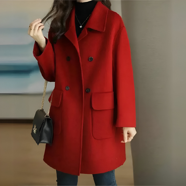 Célavorne | Manteau Femme Hiver Double Boutonnage - Black - Image 3