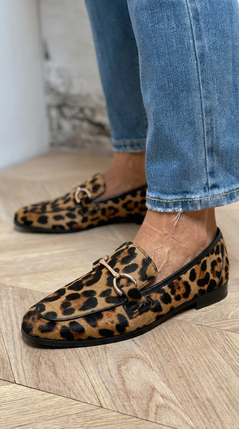 Célvane | Femme Mocassin Léopard Imprimé Animal - Leopard - Image 4