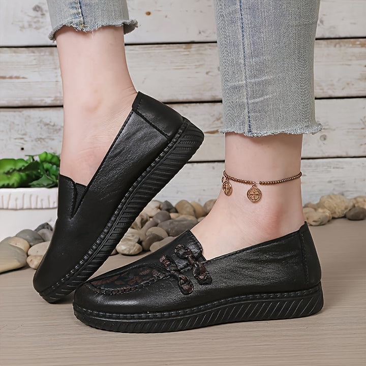 Célvore | Femme Mocassins Cuir Slip-On Semelle Souple - Burgundy - Image 12