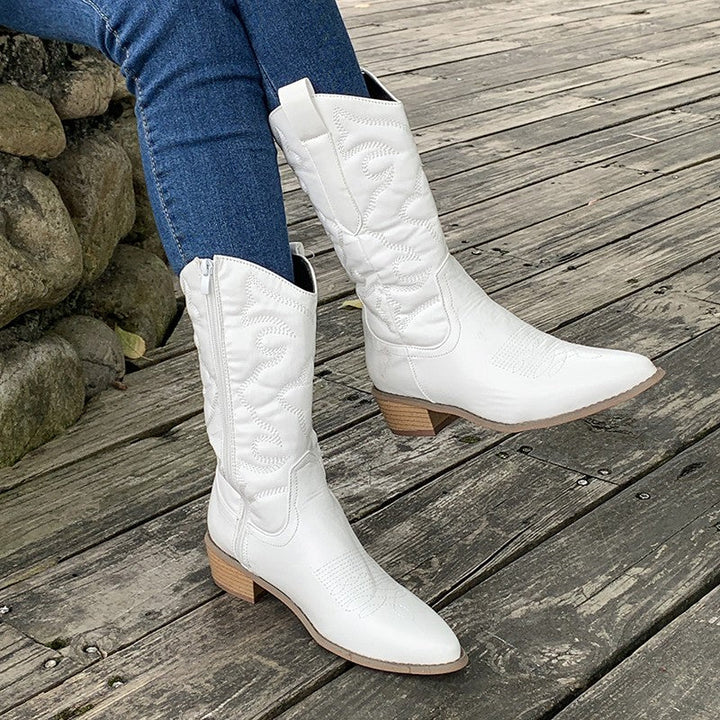 Célvorine | Femme Bottes Cowboy Métalliques Rose - Pink - Image 12