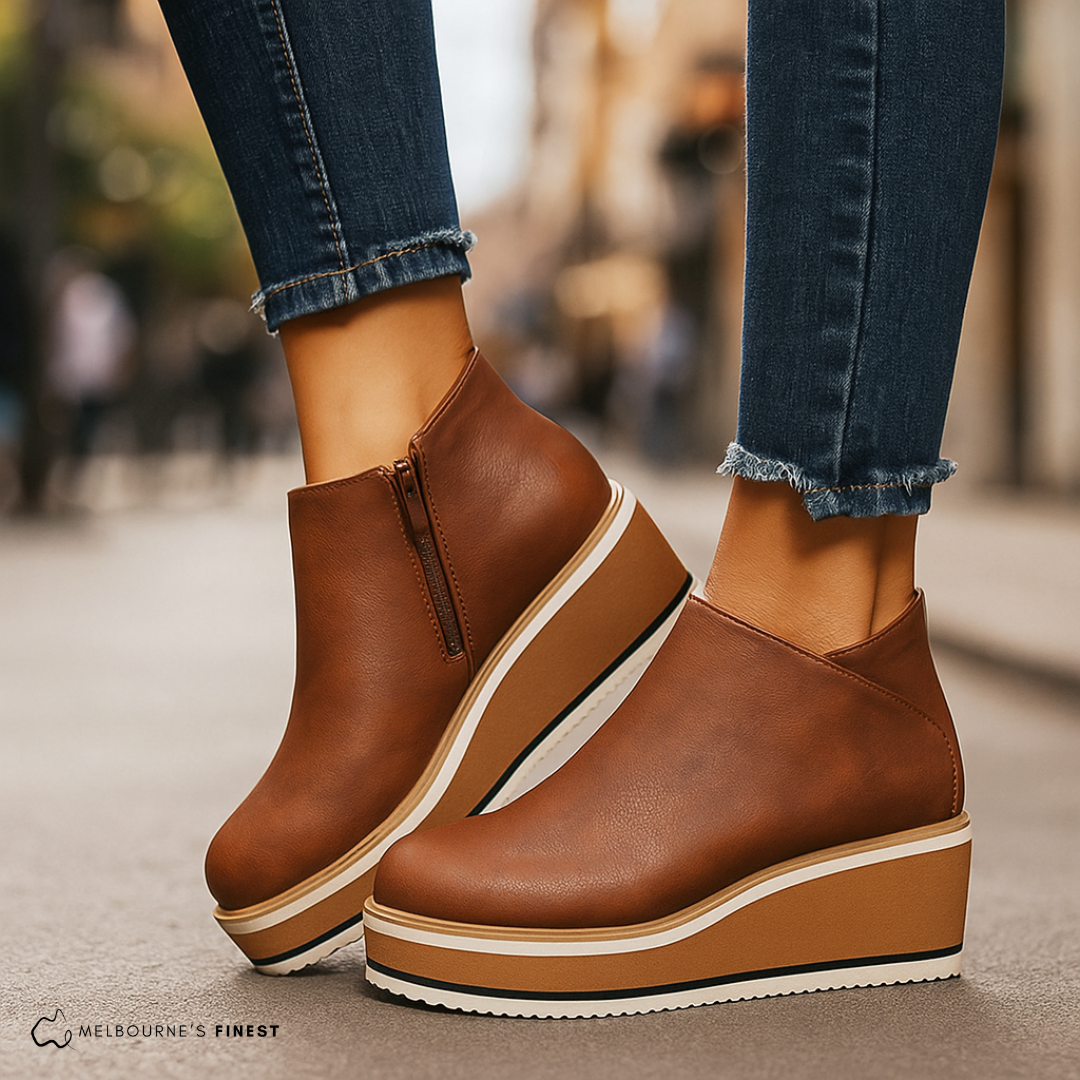 Célvorne | Bottes Femme Talon Compensé Bottines - Image 1