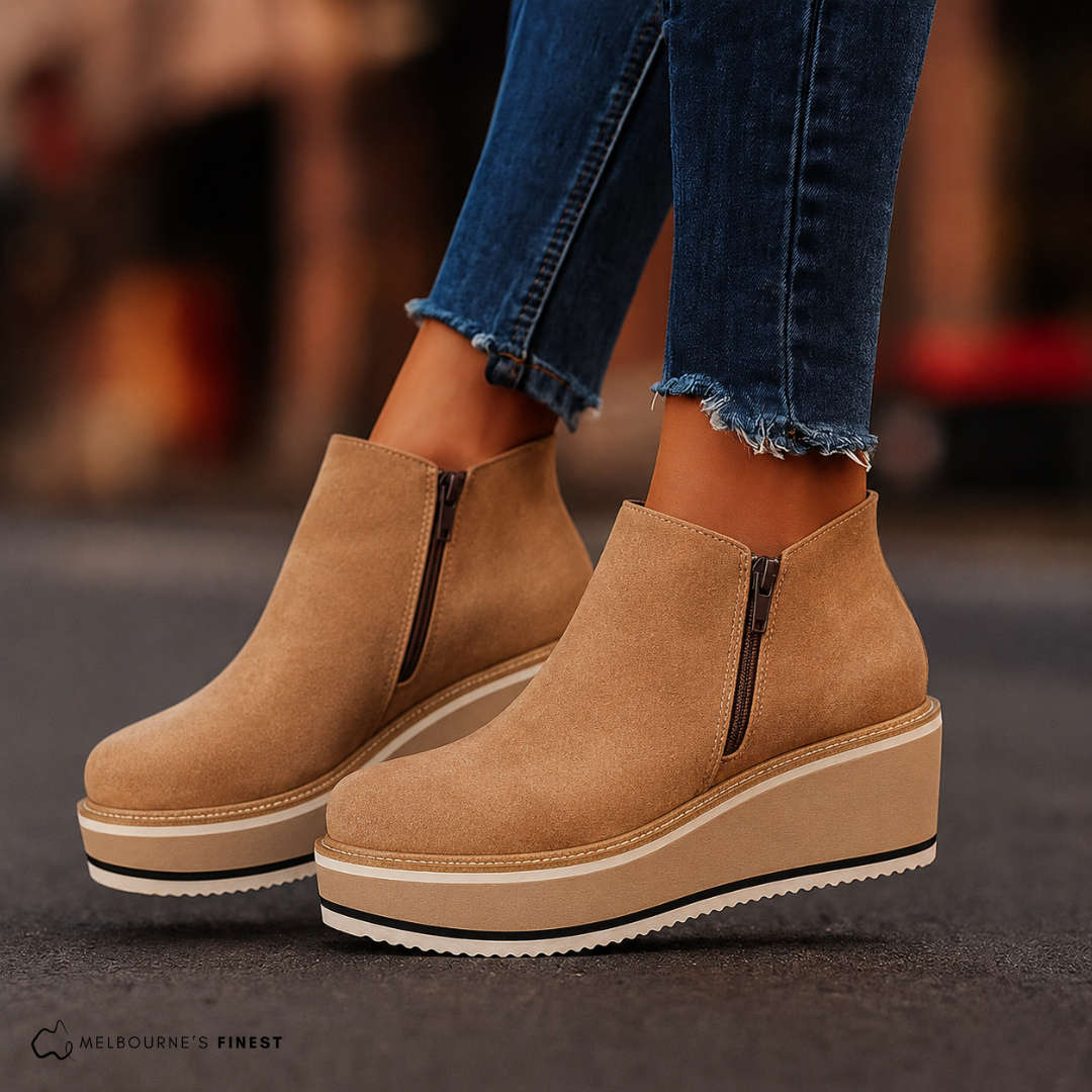 Célvorne | Bottes Femme Talon Compensé Bottines - Image 4