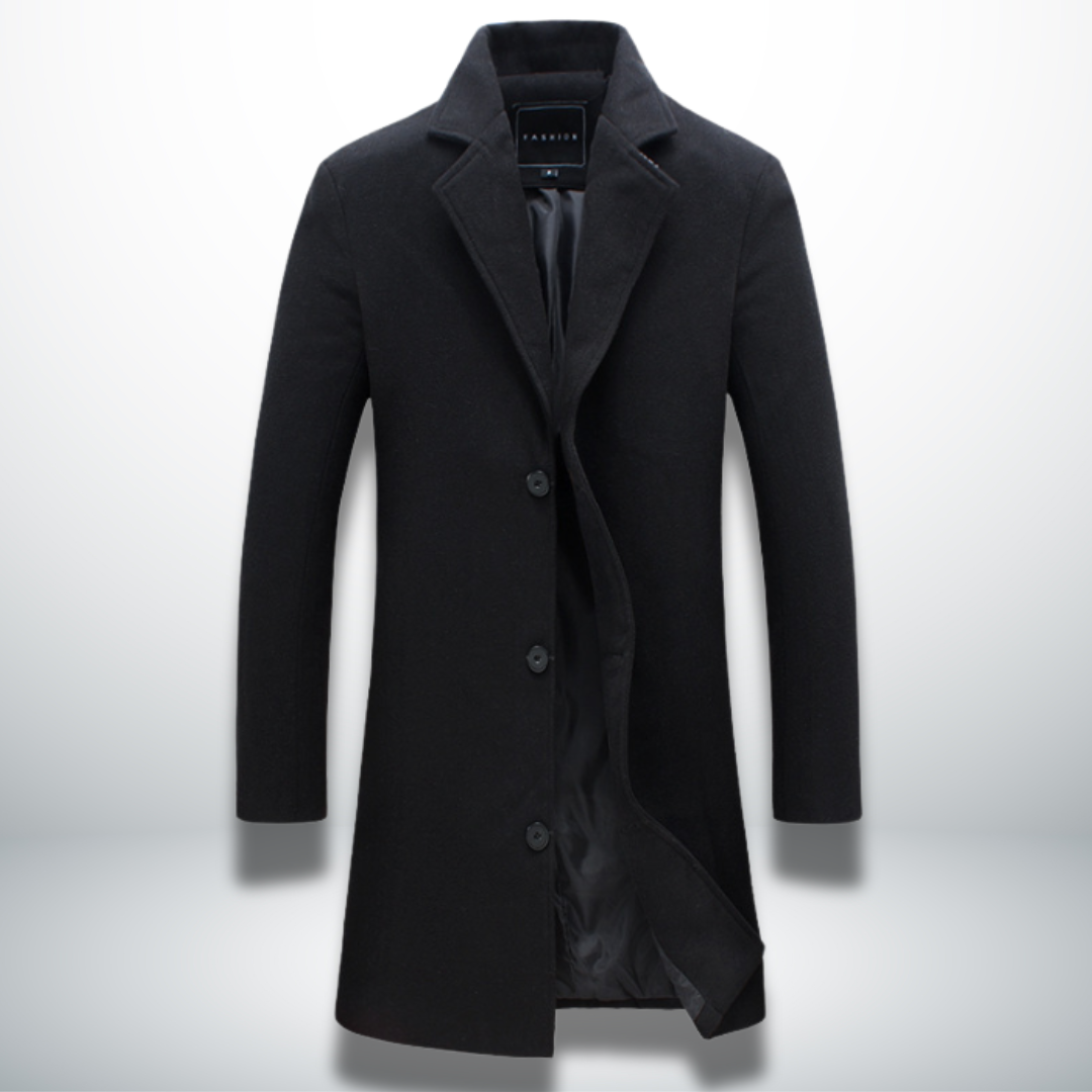 Corvaine | Homme Manteau Long Col Cranté - Camel - Image 2