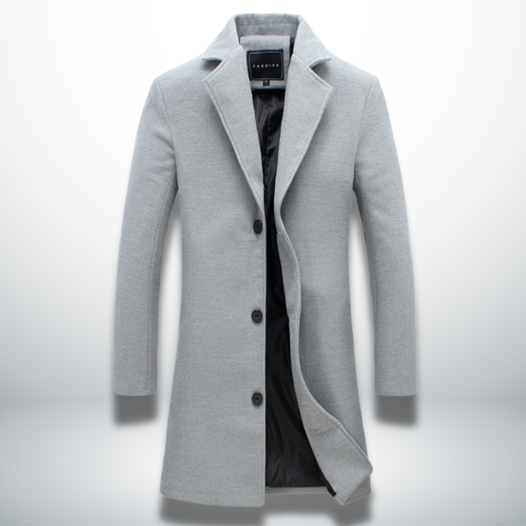 Corvaine | Homme Manteau Long Col Cranté - Camel - Image 3
