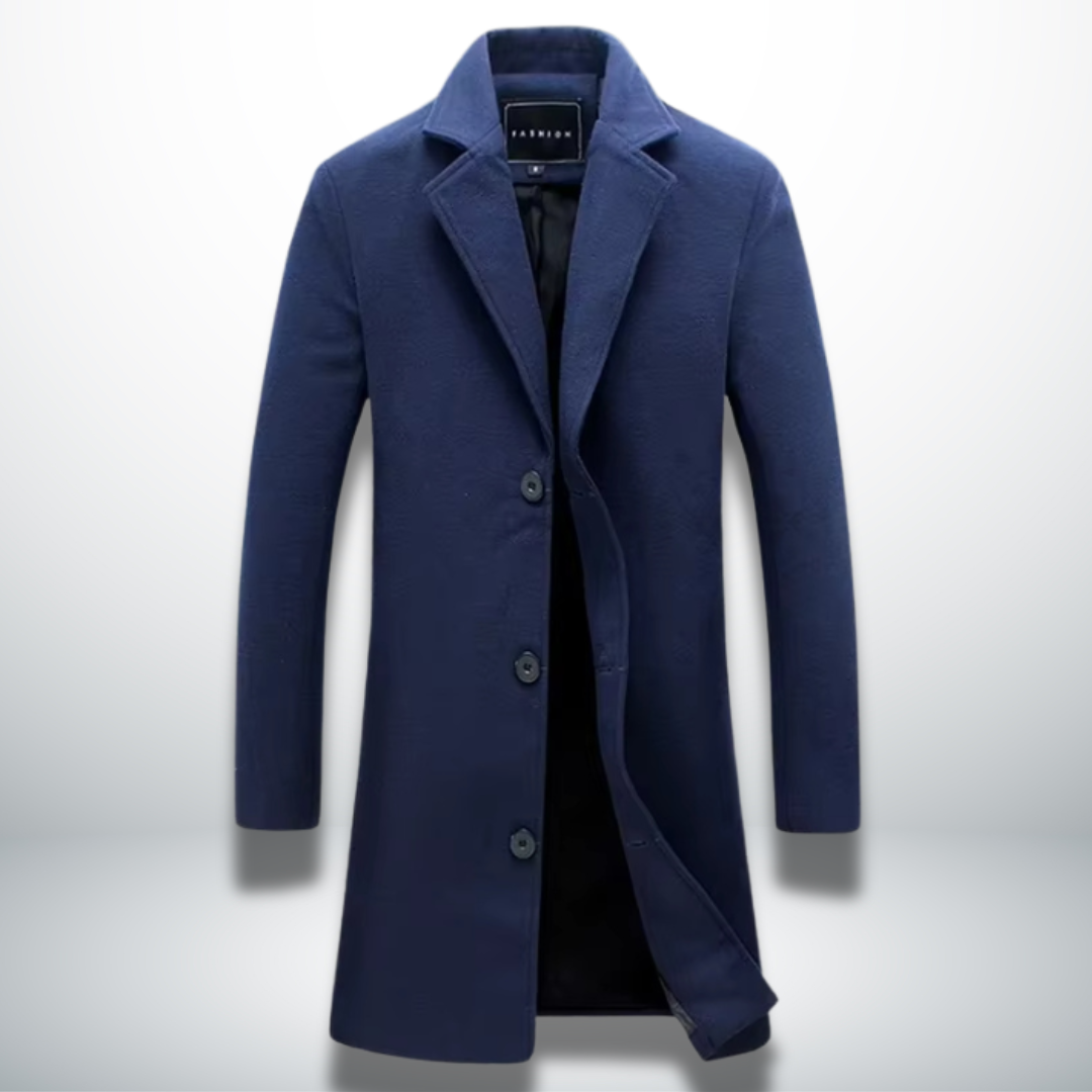 Corvaine | Homme Manteau Long Col Cranté - Camel - Image 5