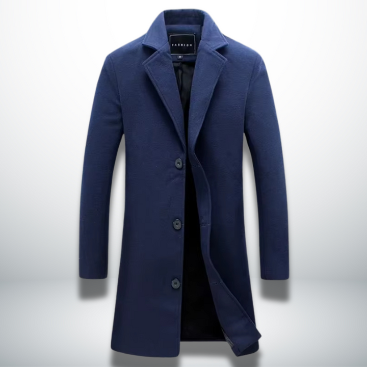 Corvaine | Homme Manteau Long Col Cranté - Camel - Image 5