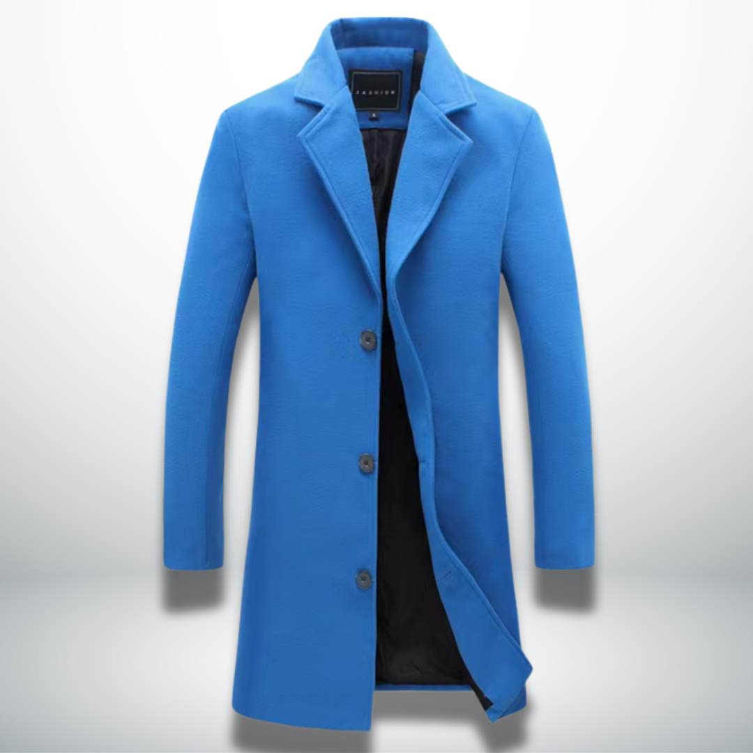 Corvaine | Homme Manteau Long Col Cranté - Camel - Image 6