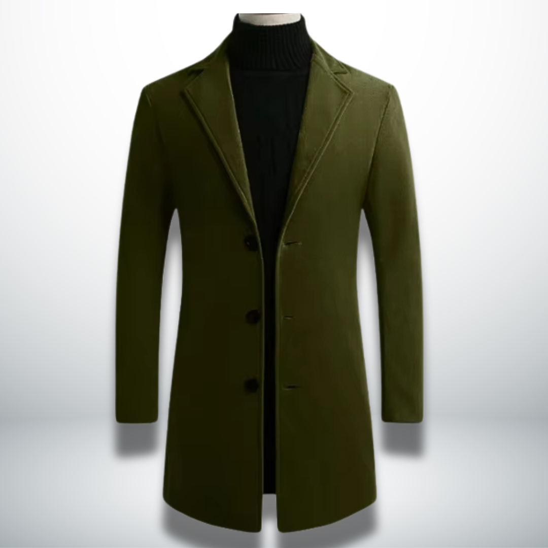 Corvaine | Homme Manteau Long Col Cranté - Camel - Image 7