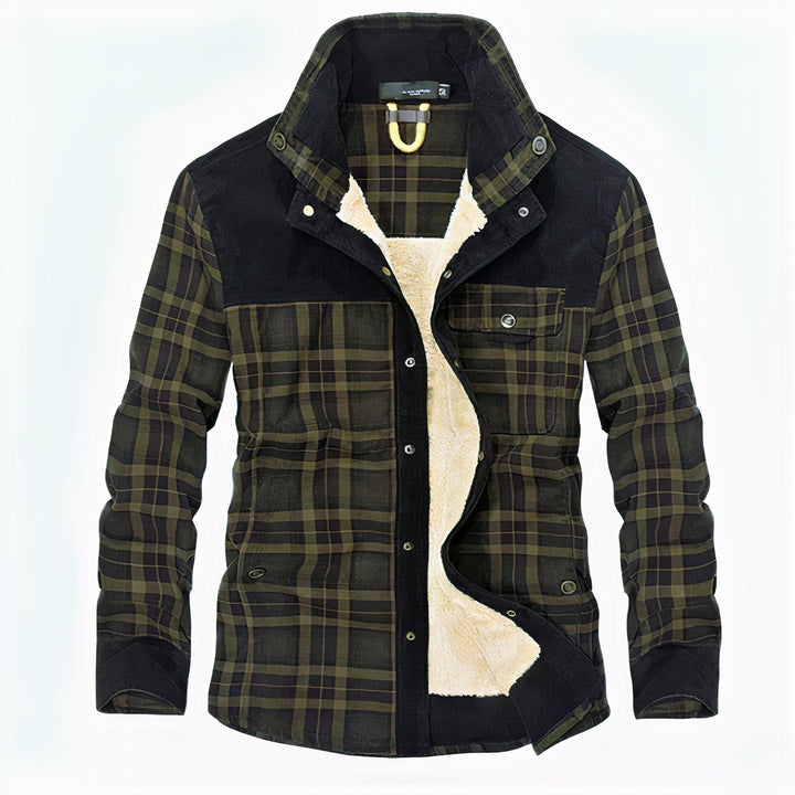 Corvan | Homme Veste Chemise à Carreaux Doublée - Image 2