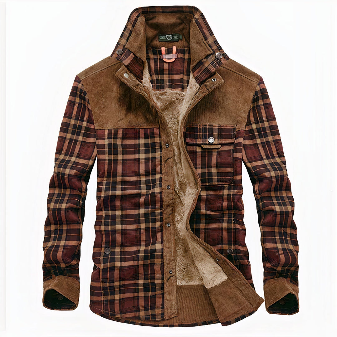 Corvan | Homme Veste Chemise à Carreaux Doublée - Image 3