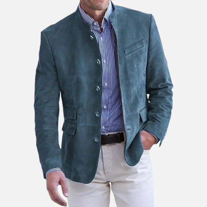Corvand | Homme Blazer Col Officier Coupe Ajustée - Image 1