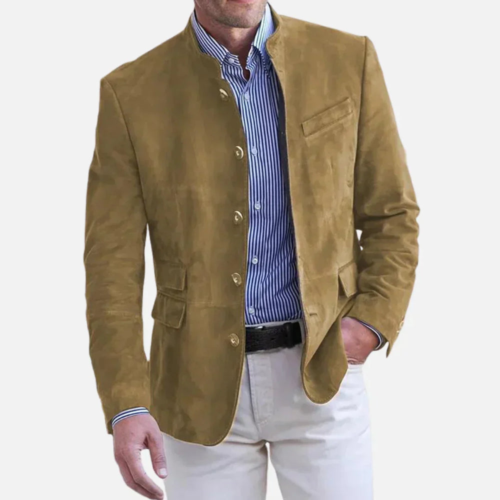 Corvand | Homme Blazer Col Officier Coupe Ajustée - Image 2