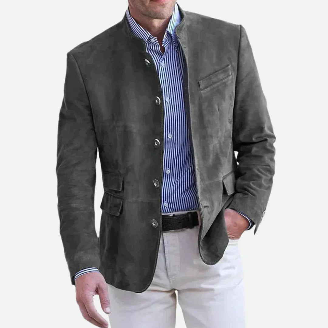 Corvand | Homme Blazer Col Officier Coupe Ajustée - Image 3